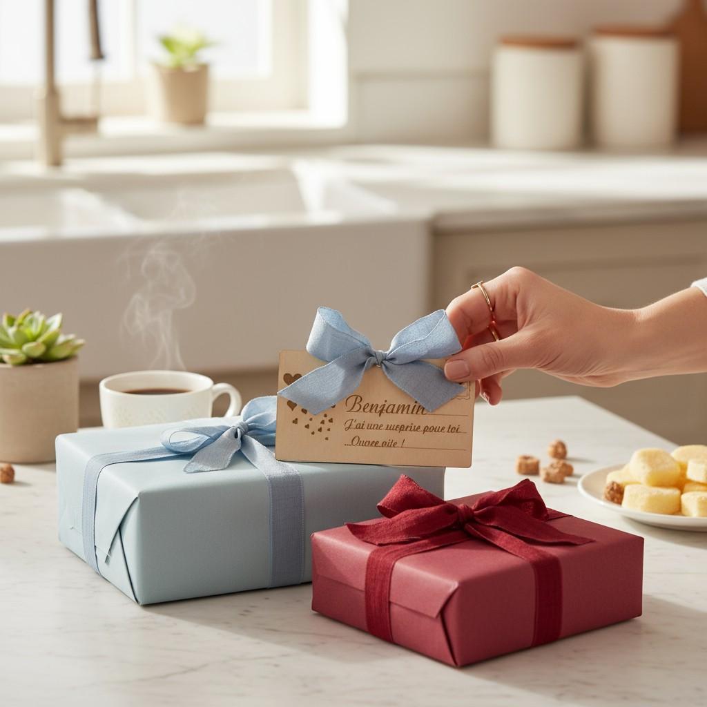 Carte cadeau enveloppe surprise annonce grossesse Biberon & Body, en bois gravé