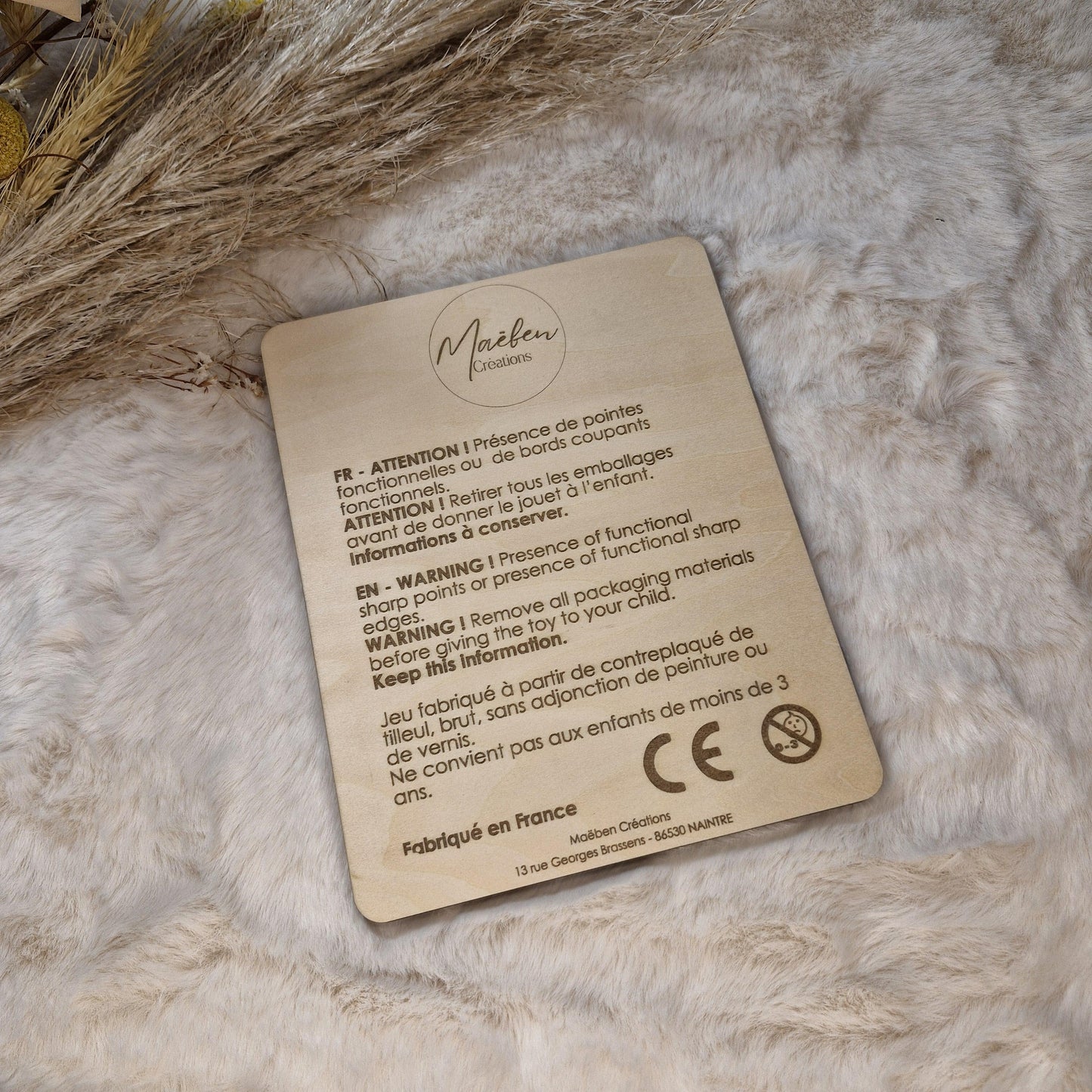 Jeu de morpion Tic Tac Toe de Noël pour enfant en bois gravé - décor Gnome