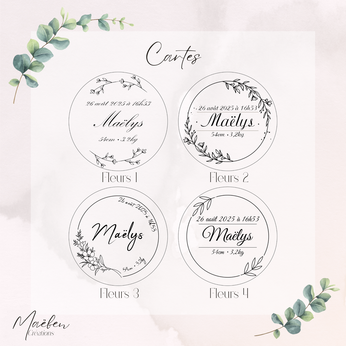 Cartes étapes personnalisées en bois gravé | Souvenir de bébé - mes premiers mois