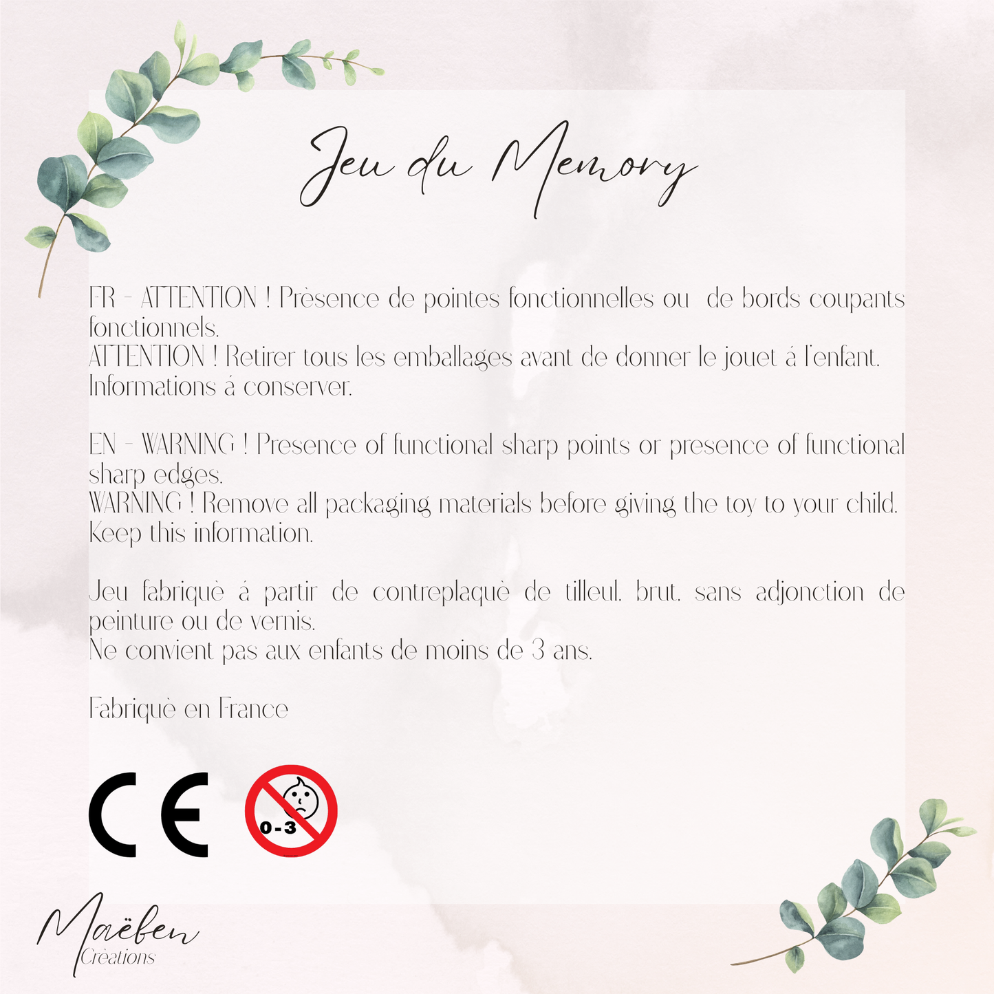 Jeu de mémoire en bois personnalisé - Les Fruits & Légumes| Memory - Idée cadeau enfant