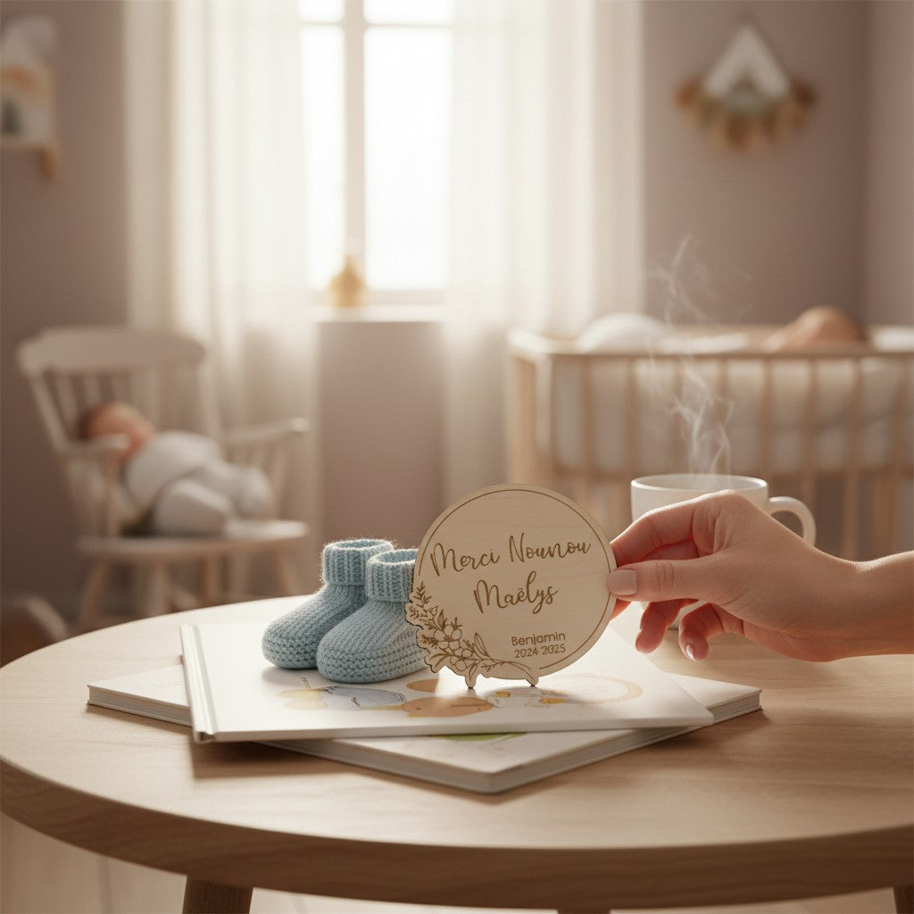 Magnet en bois gravé, personnalisé | Cadeau maître, maîtresse, ATSEM, AESH, Nounou